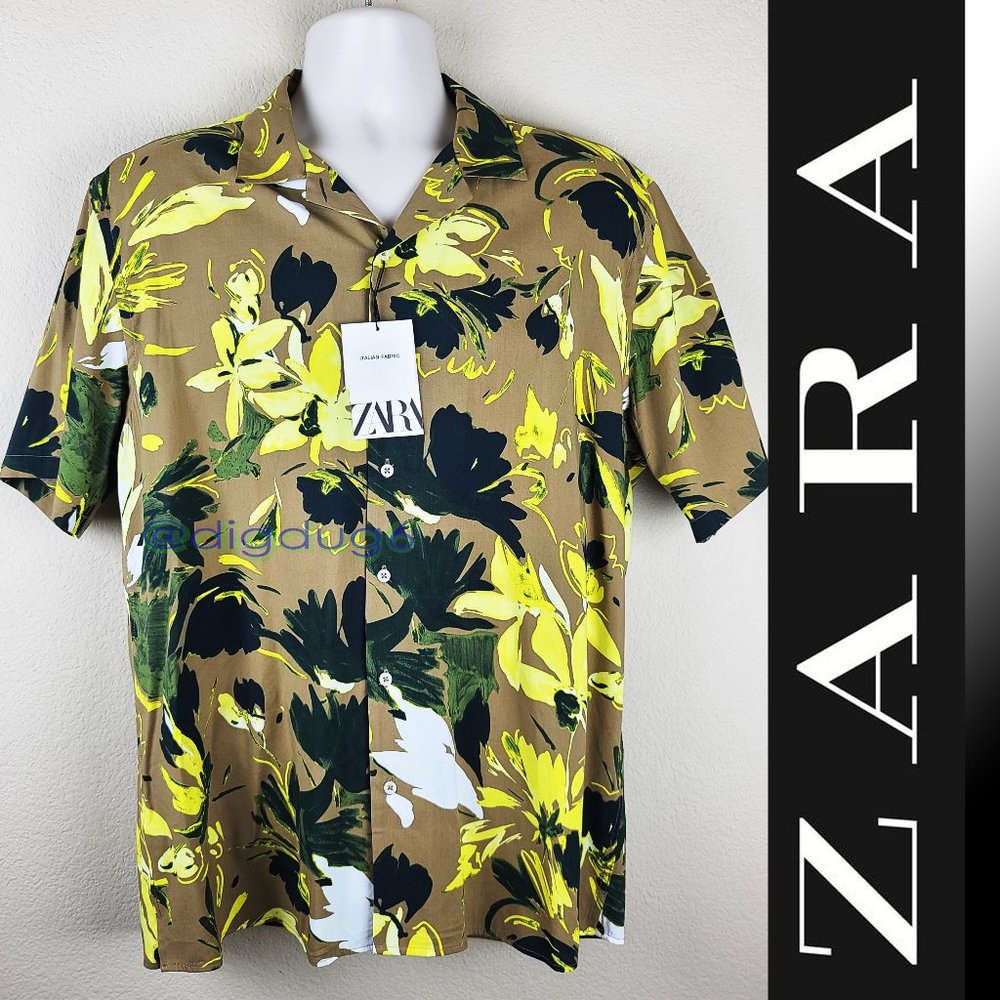 NWT Zara Floral Button Shirt